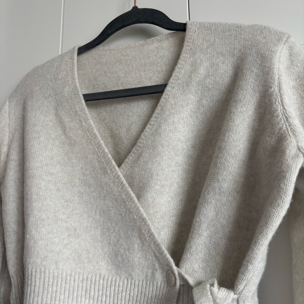 Gray Wrap Sweater - Picture 5 of 6